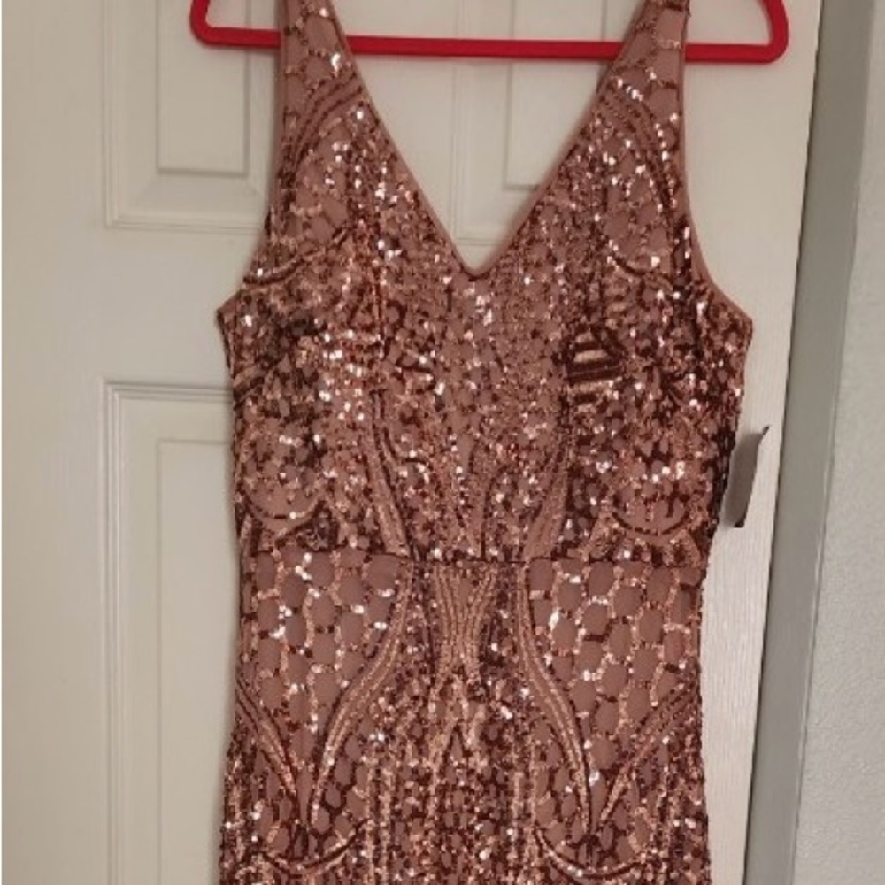 Rose Gold Pink long dress